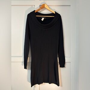 Twinset Black Thin Knit Long Sleeve Dress